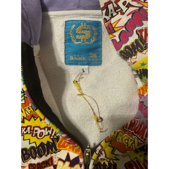 Y2K 2000s Shady Limited Company Zip-up Jacket Comic Book Inspired Pattern L - Picture 2 of 7